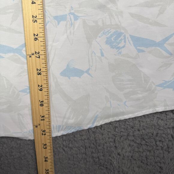 Huk Kona Shirt Mens 3XL White Fishing Performance Stretch Button Down Fish Print - Picture 12 of 13